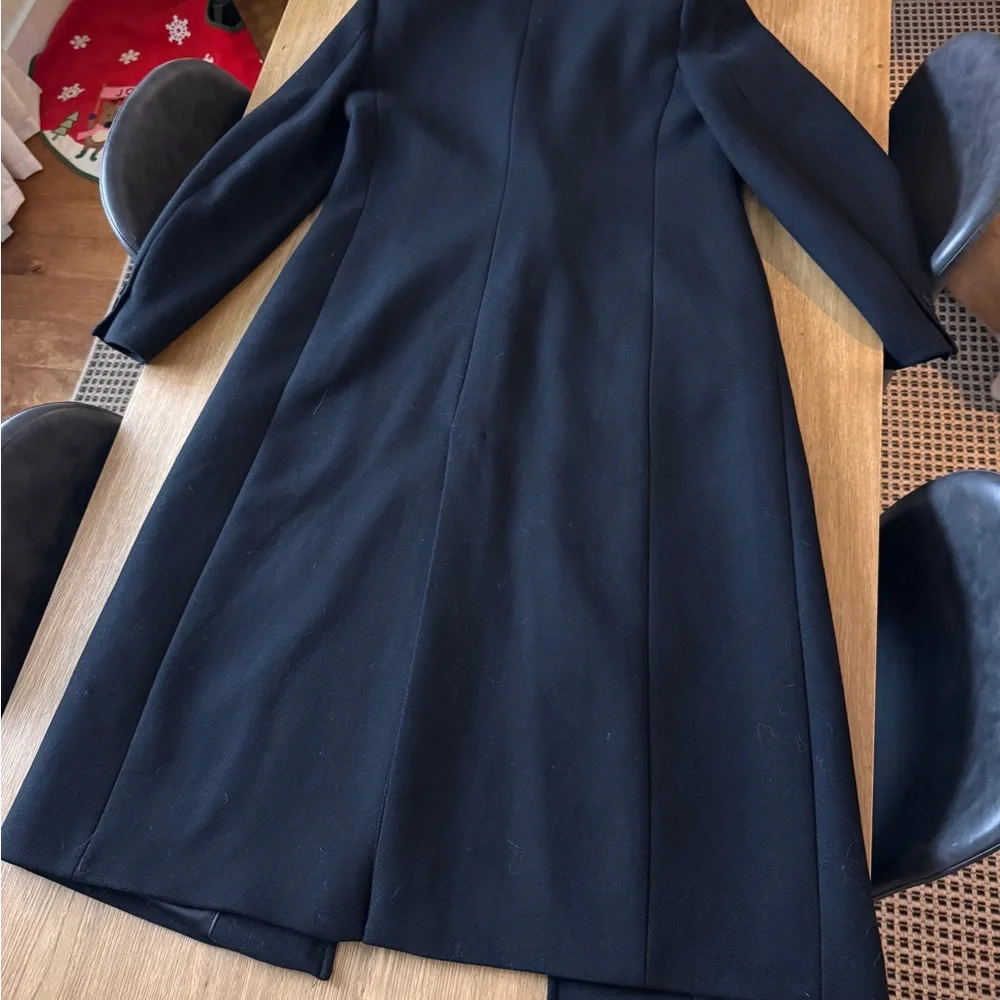 Zara Black Wool Trench Coat - Picture 2 of 2